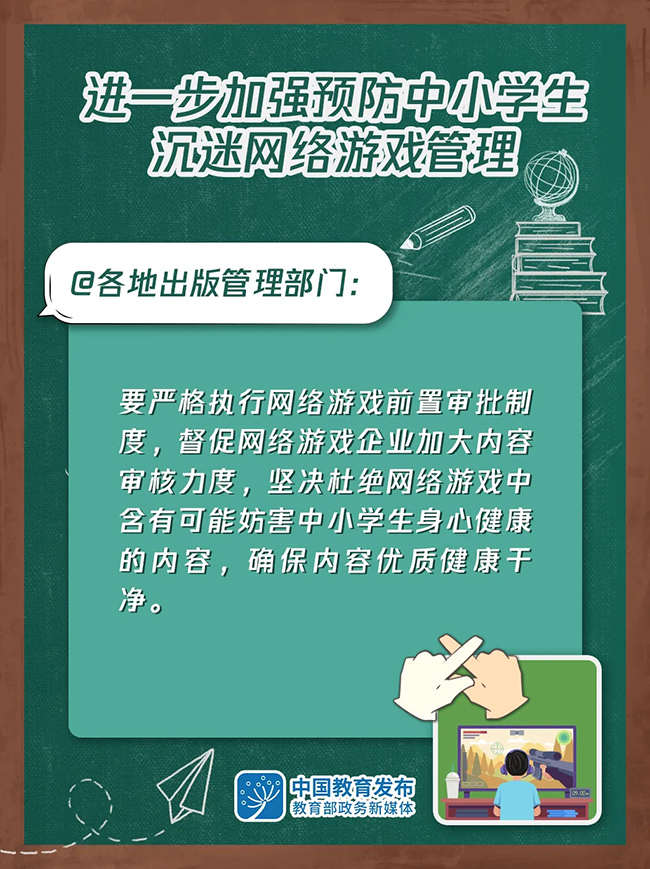 大圖！進一步加強預(yù)防中小學(xué)生沉迷網(wǎng)絡(luò)游戲管理這樣做(圖1)