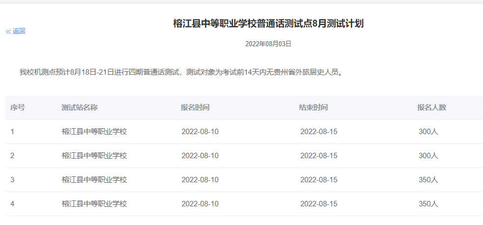 2022年貴州黔東南榕江縣普通話報(bào)名入口（已開通）