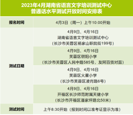 2023年4月湖南普通話報(bào)名入口已開通